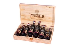 Hộp gỗ dẹt Tavernello 6 chai