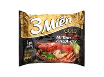Mì 3 Miền Gold tôm chua cay đặc biệt gói 75g (Thùng 30 gói)